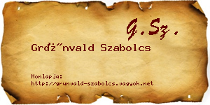 Grünvald Szabolcs névjegykártya